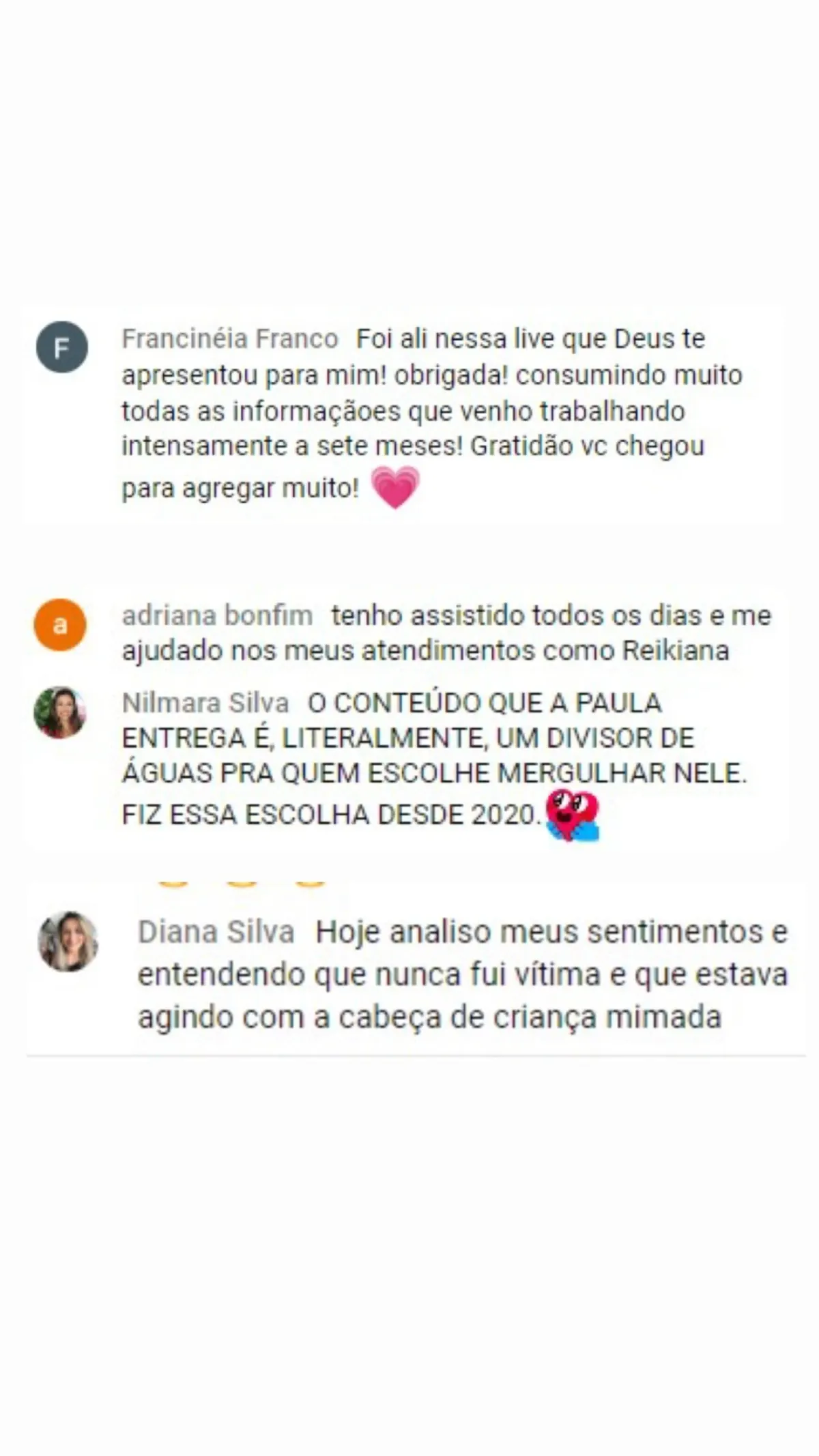 Depoimento de aluna 4